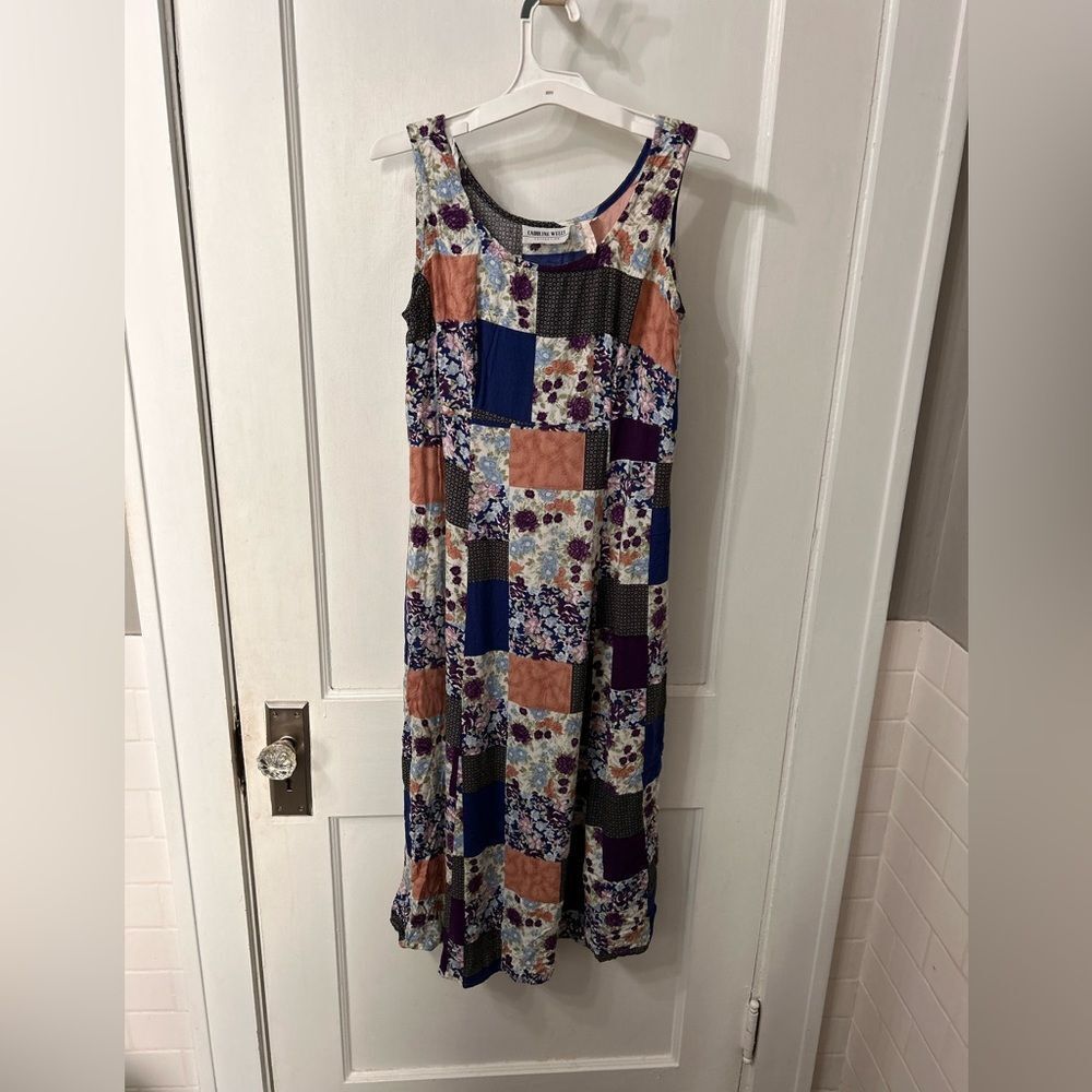 vintage floral patchwork dress